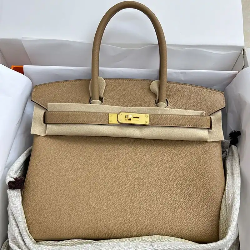 Hermes Birkin Bag Togo Leather Gold Hardware In Chai 0126