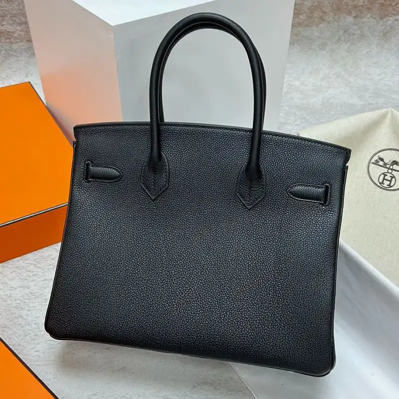 Cheap Hermes Birkin Bag Togo Leather Palladium Hardware In Black 0126