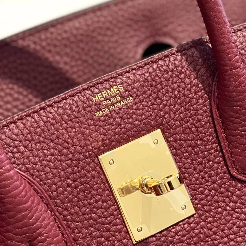 Affordable Hermes Birkin Bag Togo Leather Gold Hardware In Burgundy 0120