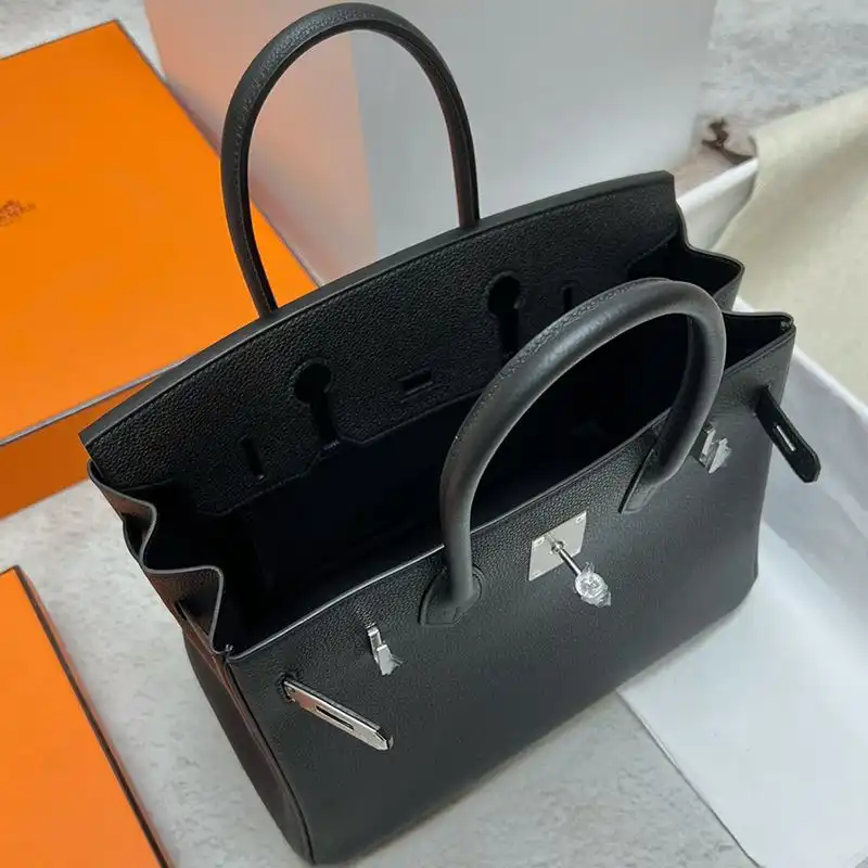 Cheap Hermes Birkin Bag Togo Leather Palladium Hardware In Black 0126