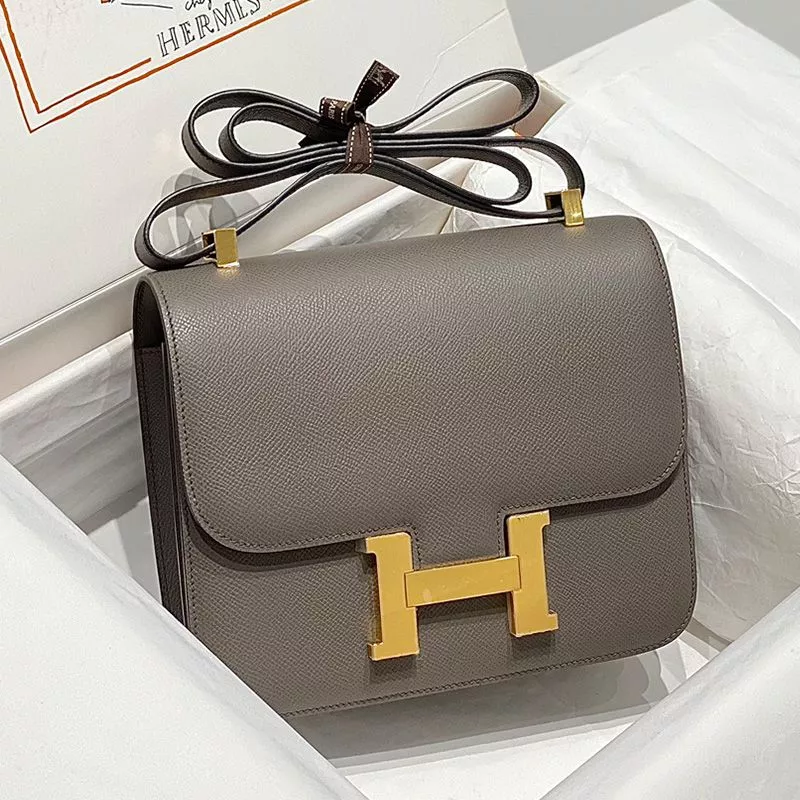 Affordable Hermes Constance Bag Epsom Leather Gold Hardware In Etain Grey 0118