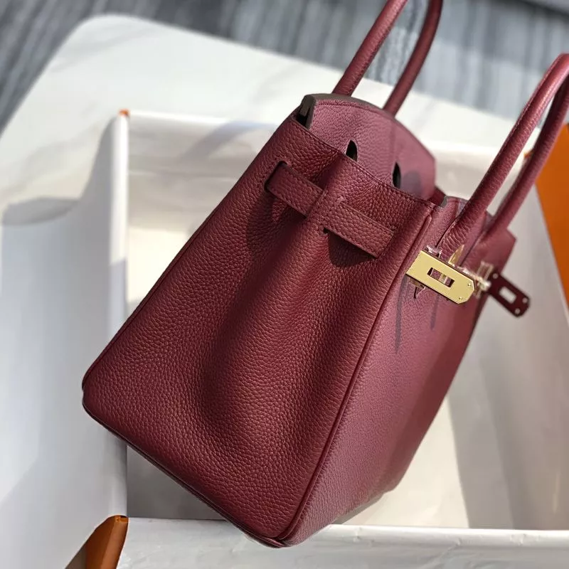 Affordable Hermes Birkin Bag Togo Leather Gold Hardware In Burgundy 0120