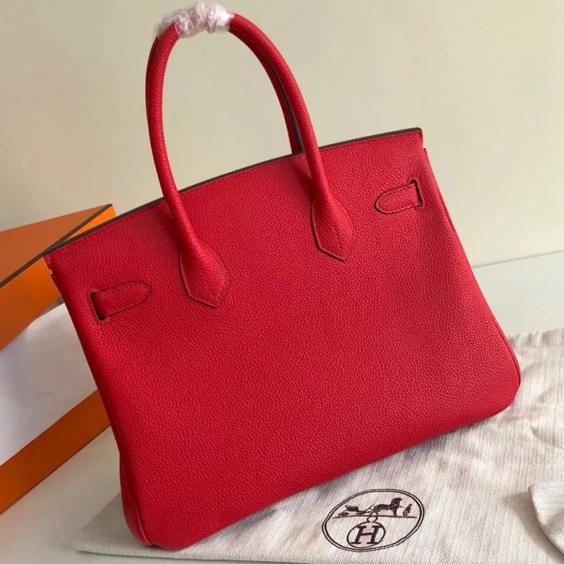 Cheap Hermes Birkin Bag Togo Leather Palladium Hardware In Red 0120