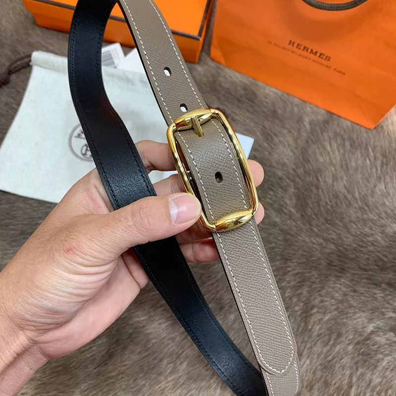 Cheap Hermes Pin Belt Epsom Calfskin In Grey Gold 0113