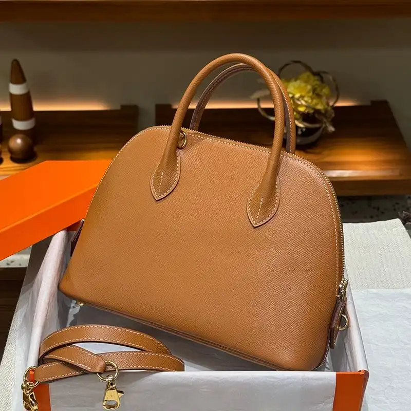 Affordable Hermes Bolide 25 Bag Epsom Leather Gold Hardware In Brown 0131