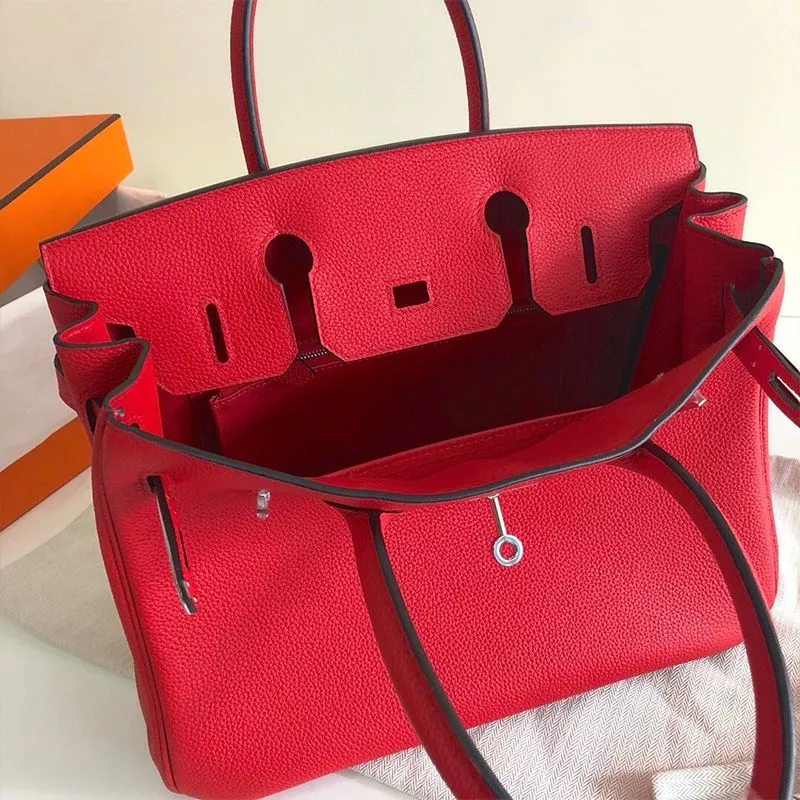 Cheap Hermes Birkin Bag Togo Leather Palladium Hardware In Red 0120