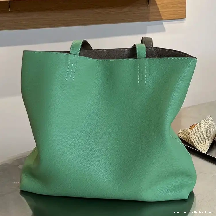 Affordable Hermes Bag Green In Clemence Sens Leather Double Grey 0218