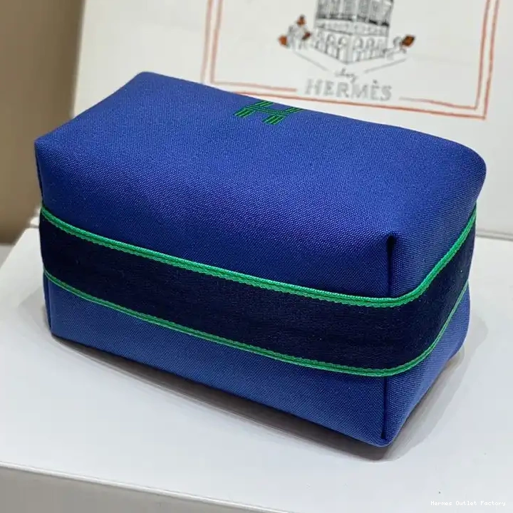 Affordable Palladium Trousse Blue In Case Hardware Bride-A-Brac Green Canvas Hermes 0222