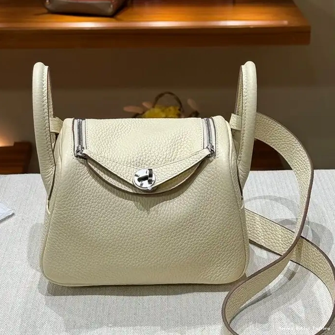 Affordable Mini In Palladium Togo Bag Lindy Hermes Hardware Leather White 0218