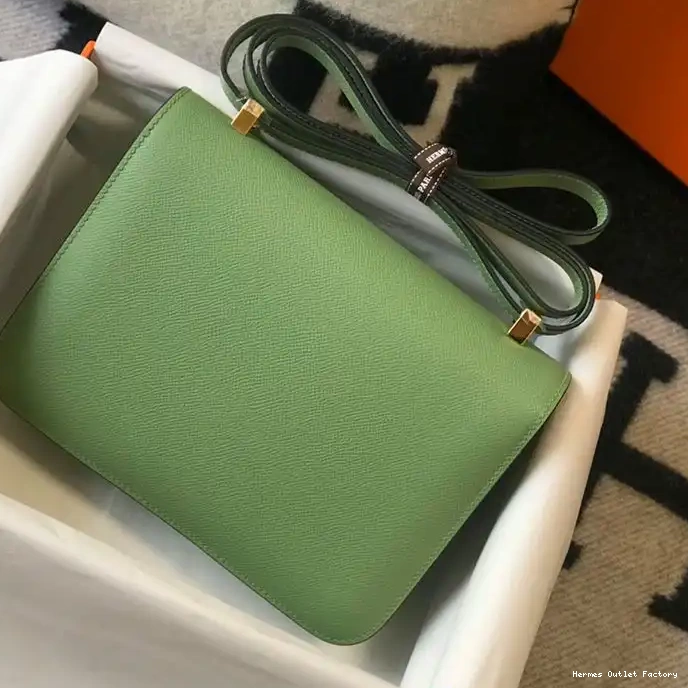 Cheap Hermes Constance In Green Hardware Epsom Bag Mint Gold Leather 0219