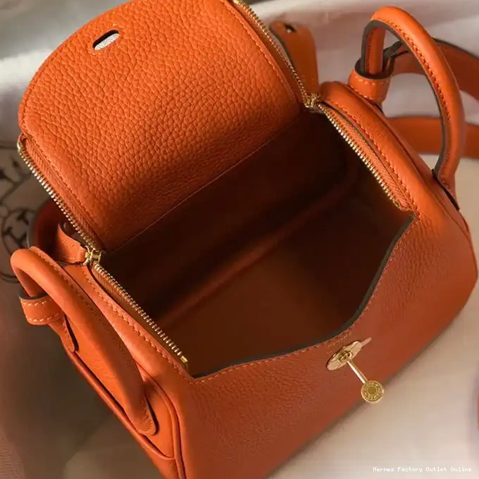 Cheap Gold Orange Mini Bag Hardware Lindy Hermes In Leather Togo 0210