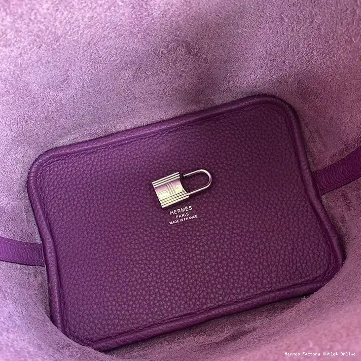 Affordable Palladium Purple Picotin In Clemence Lock Hermes Leather Bag Hardware Gold 0214