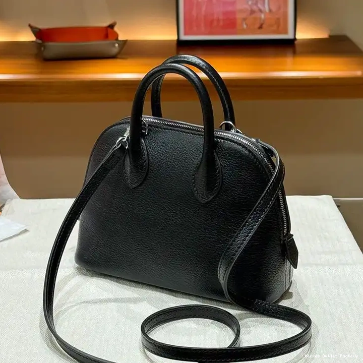 Affordable Leather Palladium Mini Hardware Hermes Black Chevre Bolide In Bag 0216