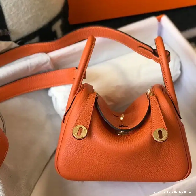 Cheap Gold Orange Mini Bag Hardware Lindy Hermes In Leather Togo 0210