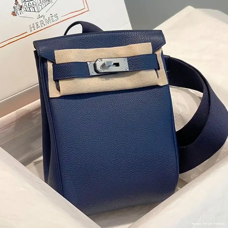 Affordable PM Blue Togo Navy Dos Hardware In Hac Hermes Palladium Backpack Leather a 0222