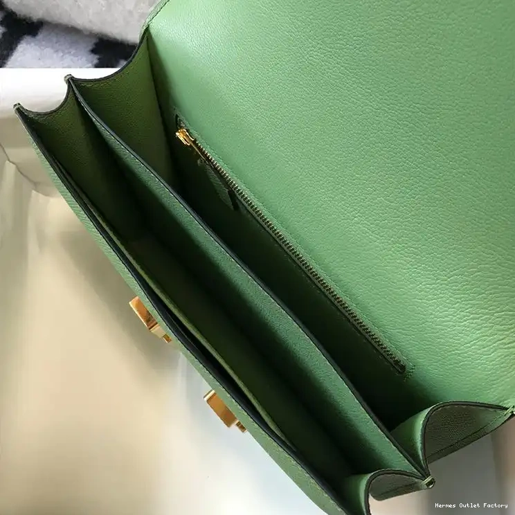 Cheap Hermes Constance In Green Hardware Epsom Bag Mint Gold Leather 0219