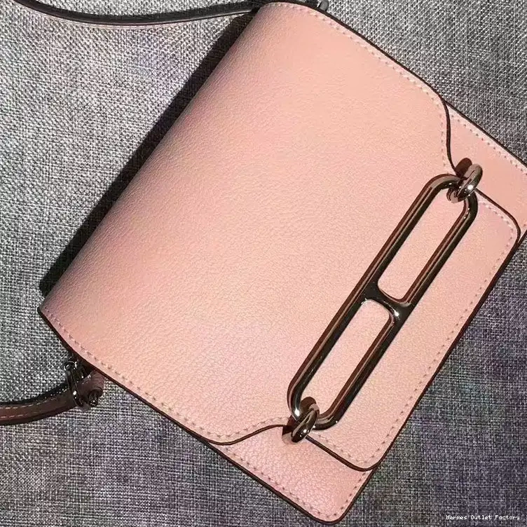 Affordable Roulis Bag Hardware Palladium Leather In Calfskin Hermes Pink 0219