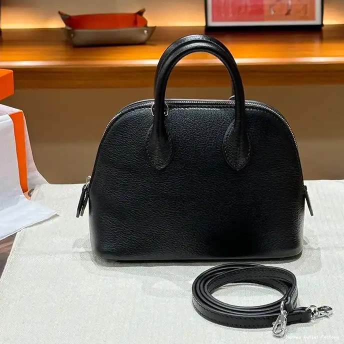 Affordable Leather Palladium Mini Hardware Hermes Black Chevre Bolide In Bag 0216