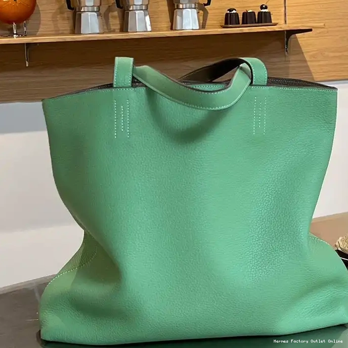 Affordable Hermes Bag Green In Clemence Sens Leather Double Grey 0218