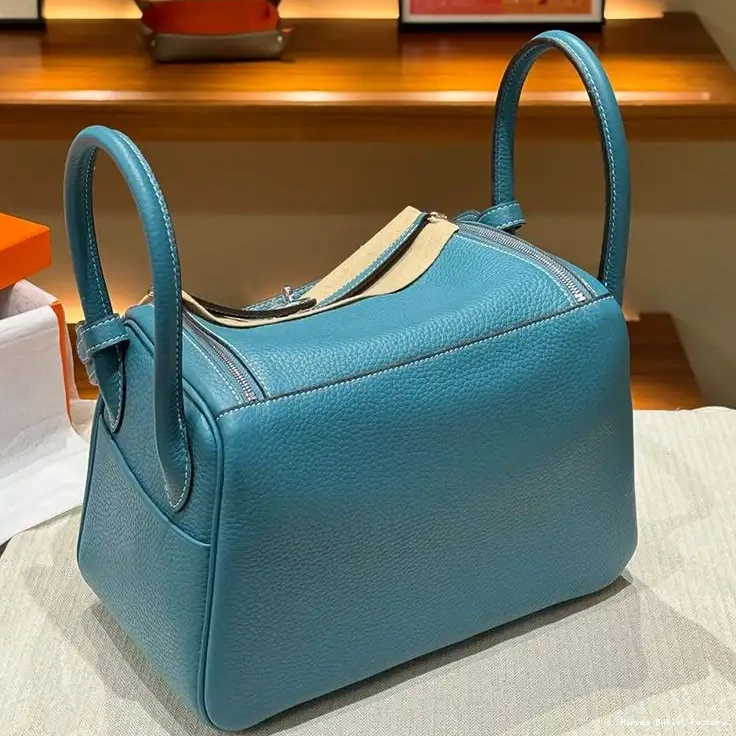 Cheap Bag Leather In Clemence Hermes Lindy Blue Hardware Palladium 0222