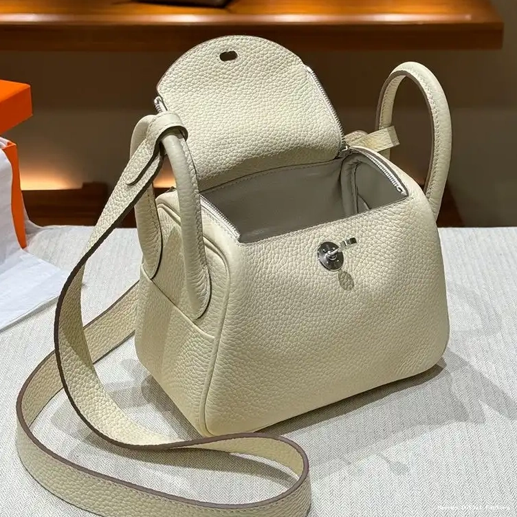 Affordable Mini In Palladium Togo Bag Lindy Hermes Hardware Leather White 0218