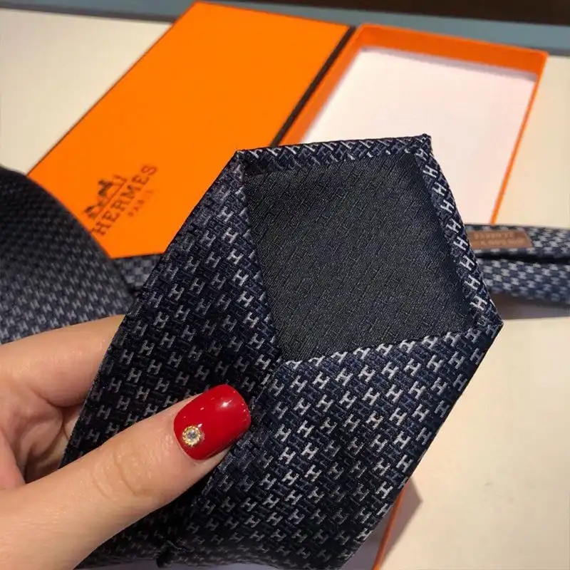 Cheap Hermes Alter Ego Tie In Navy Blue 0203