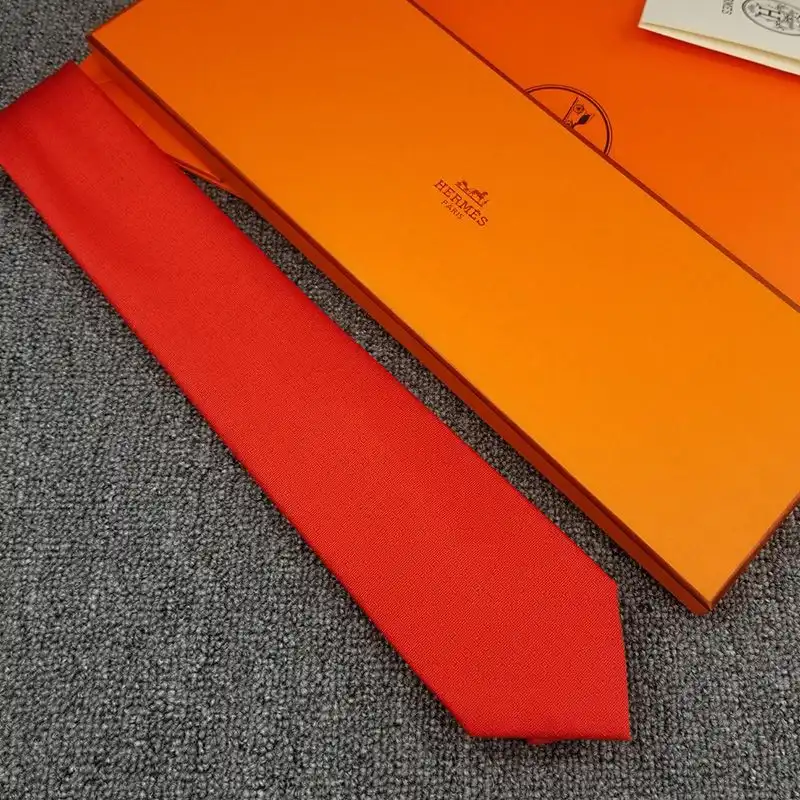 Cheap Hermes Faconnee H Bicolore Tie In Red 0203