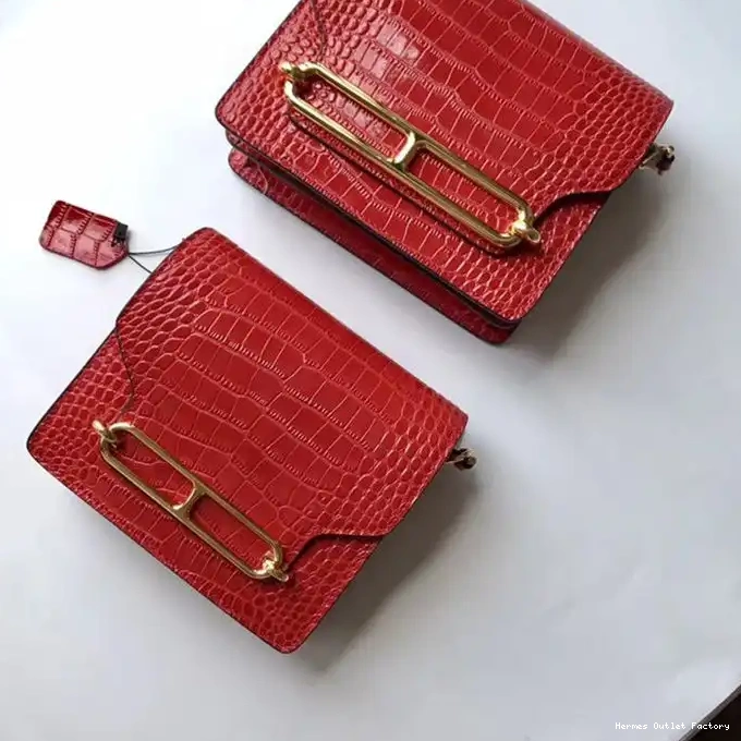 Affordable Hermes Roulis In Bag Red Hardware Alligator Gold Leather 0217