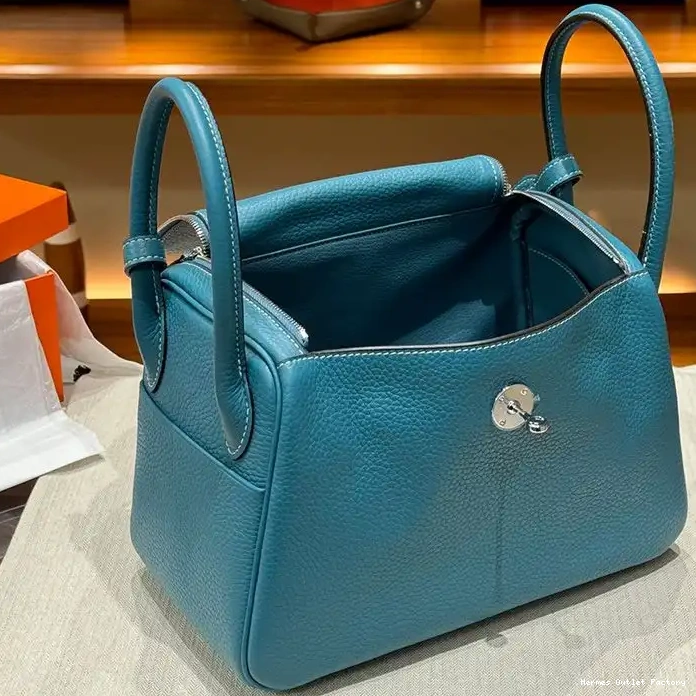 Cheap Bag Leather In Clemence Hermes Lindy Blue Hardware Palladium 0222