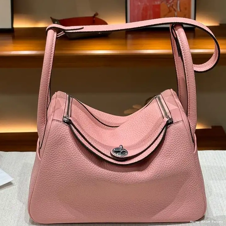 Affordable Bag Lindy Clemence In Leather Palladium Hardware Cherry Hermes 0217