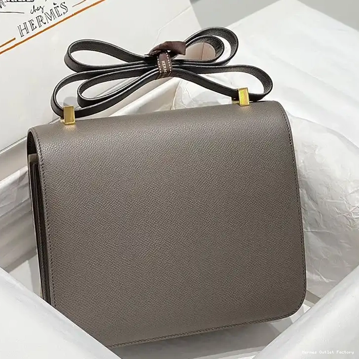 Affordable Grey Constance Etain Hardware Gold Hermes In Epsom Leather Bag 0219