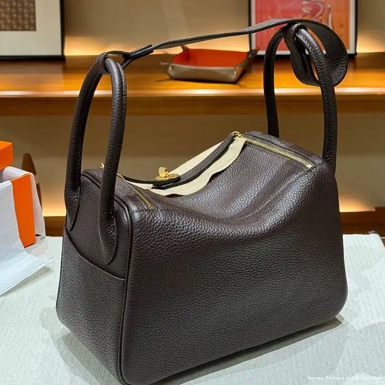 Affordable Bag Clemence Hermes Coffee Leather Lindy Hardware Gold In 0317
