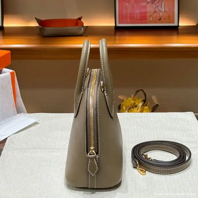 Cheap Chevre In Leather Bolide Hermes Hardware Mini Khaki Bag Gold 0319